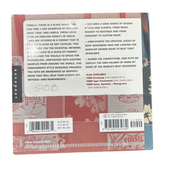 Coffee Table book- Bags, Tags & Labels- 2006- Kiki Eldridge- Rockport Preowned - Picture 3 of 5